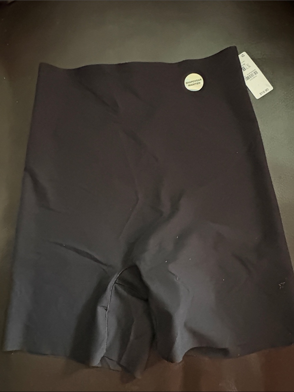 Rose + Vine Black High-Waist Shaping Boyshorts